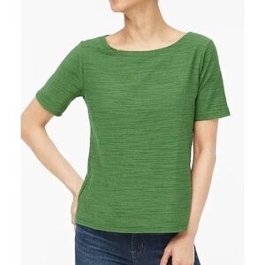 J.Crew Factory Crinkle open-neck tee, size L